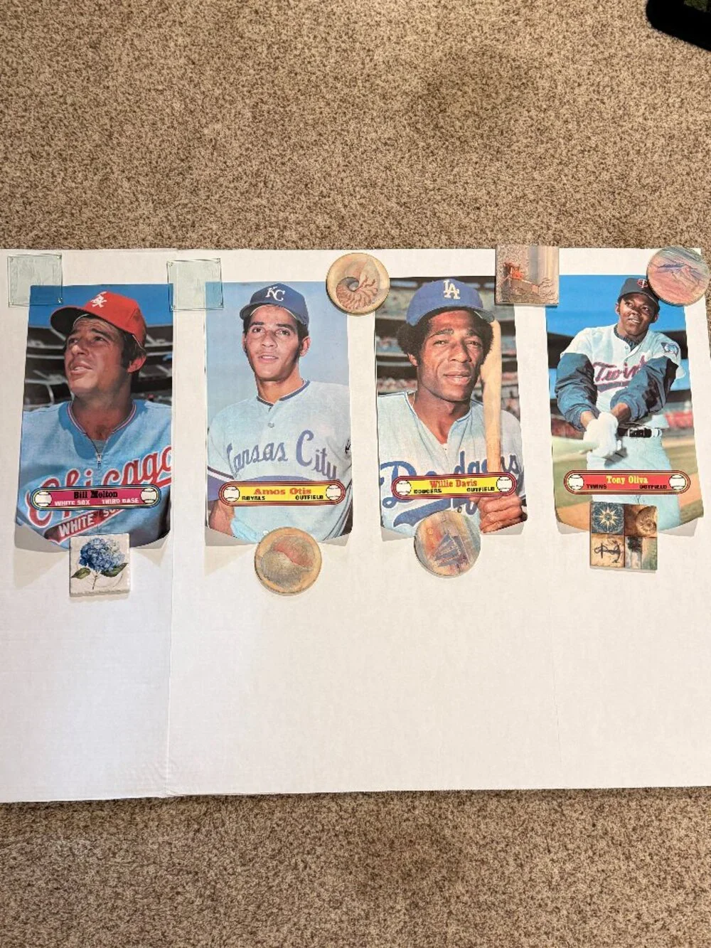 1972 Topps TCG Poster Cards (37) Seaver Mays Rose Killebrew Vintage Baseball HOF
